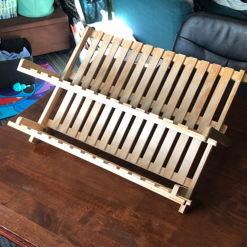 ๐ธ Bamboo Drying 2 Role Rack for Dishes - Picture 5 of 6